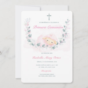 Invitación De Primera Comunión Personalizada Con el Dibujo de