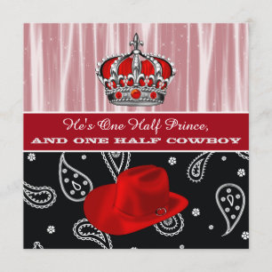 Invitación de Prince and Cowboy a Baby Shower