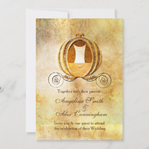 Invitación de Princesa Carruaje de Cenicienta Vint
