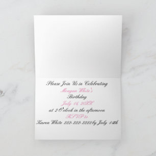 Invitación de Princesa Estampado de Cebra