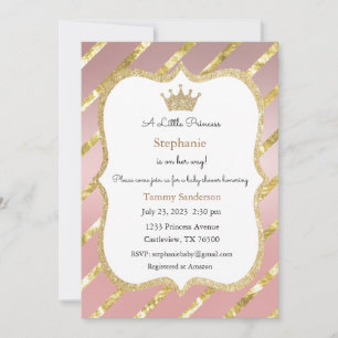 Invitación de Princesa, Invitación de Baby Shower