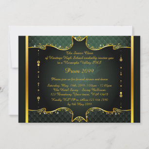 Invitación de Prom,Prom, Prom Senior, elegante, ve