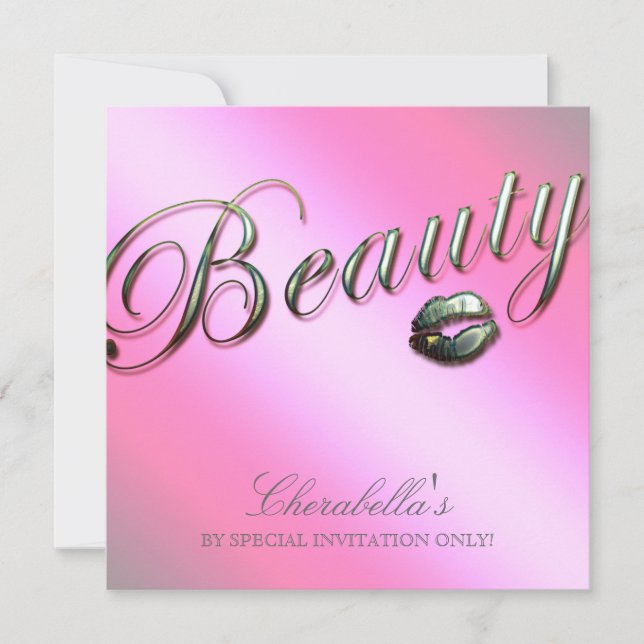 Invitación de promoción de venta de salón de belle (Anverso)