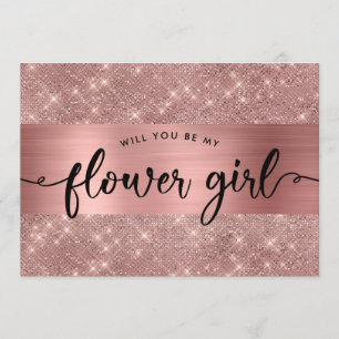Invitación de propuesta para dama de flores en ros
