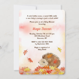 Invitación de puercoespín de otoño