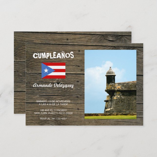 Invitación de Puerto Rico (Anverso / Reverso)
