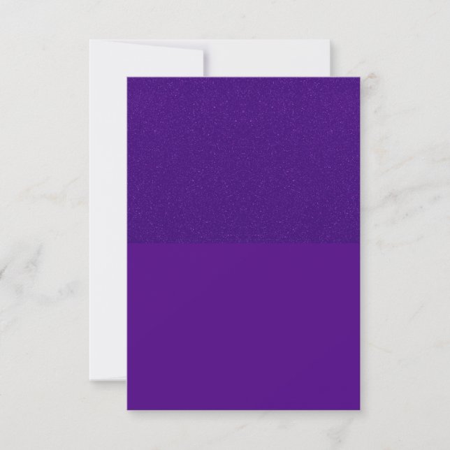 Invitación de Purpurina Morada con Acabado Dividid (Anverso)