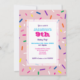 Invitación de Purpurina Rosa Pastel