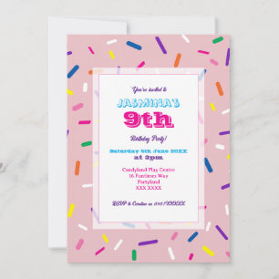 Invitación de Purpurina Rosa Pastel