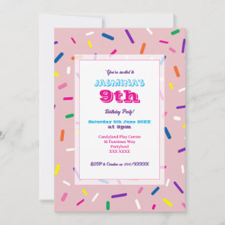 Invitación de Purpurina Rosa Pastel