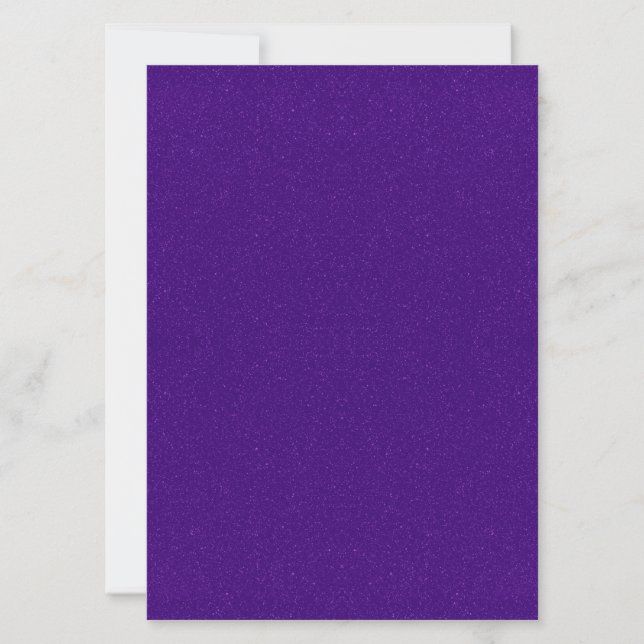 Invitación de Purpurina Vertical Morada – Personal (Anverso)