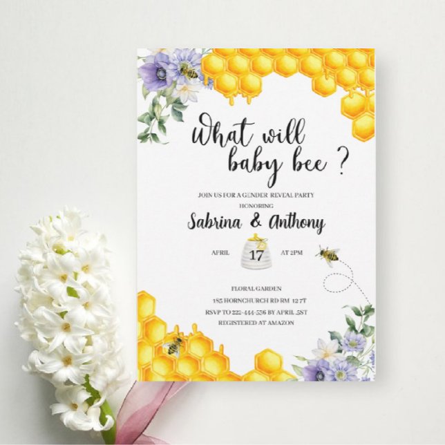 Invitación de Qué Será Bebé Abeja (Subido por el creador)
