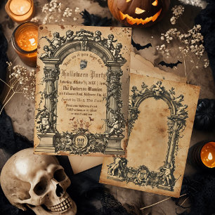 Invitación de querubín para fiesta de Halloween gó