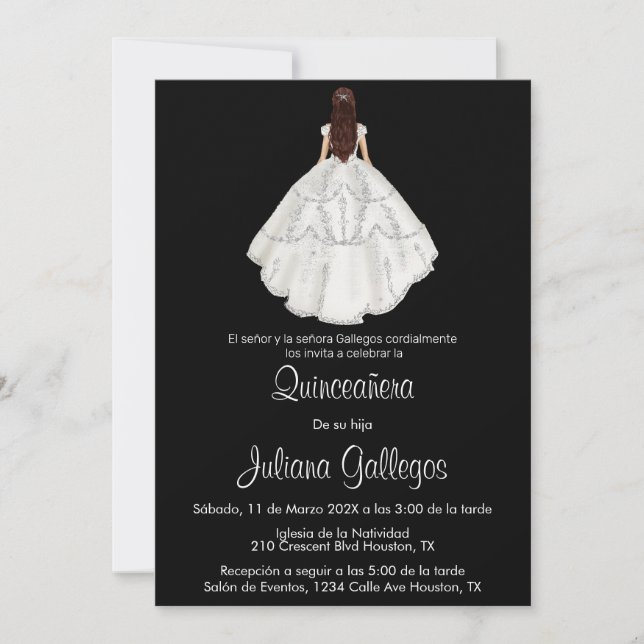 Invitación de Quinceañera (Anverso)