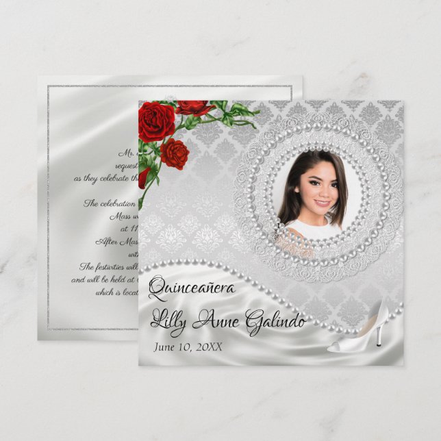Invitación de Quinceañera (Anverso / Reverso)