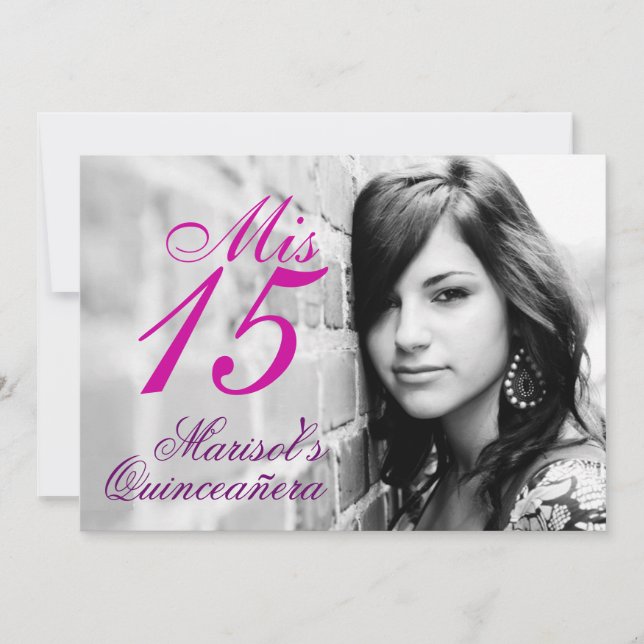 Invitación de Quinceañera (Anverso)