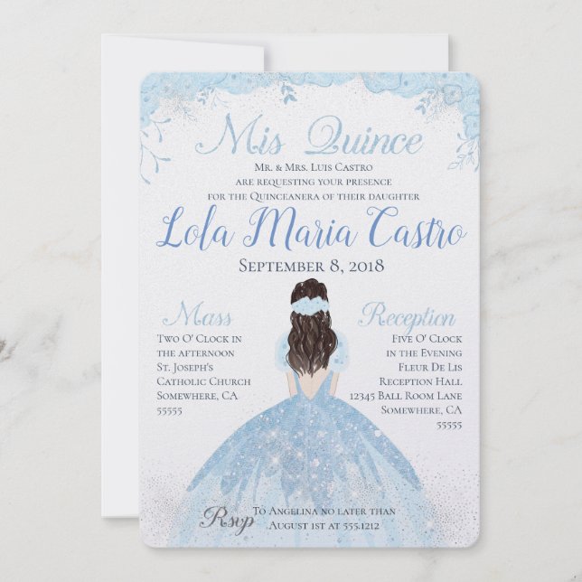 INVITACIÓN DE QUINCEANERA (Anverso)