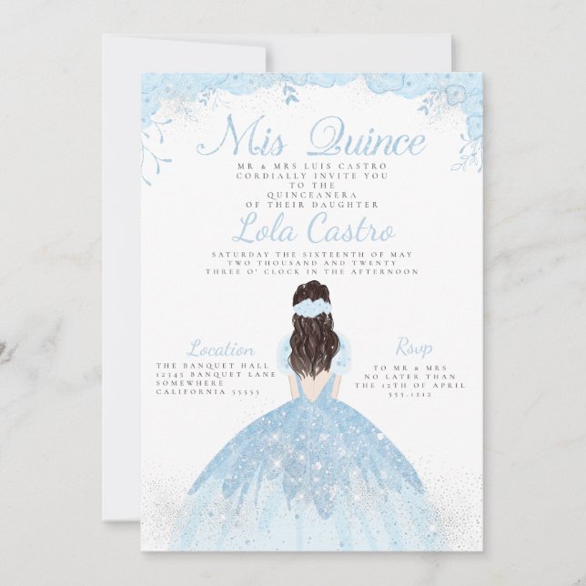 INVITACIÓN DE QUINCEANERA (Anverso)