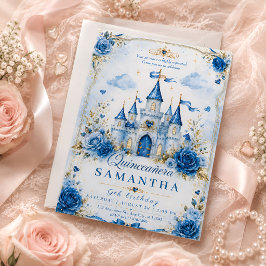 Invitación de Quinceañera Castillo de Princesa Azu