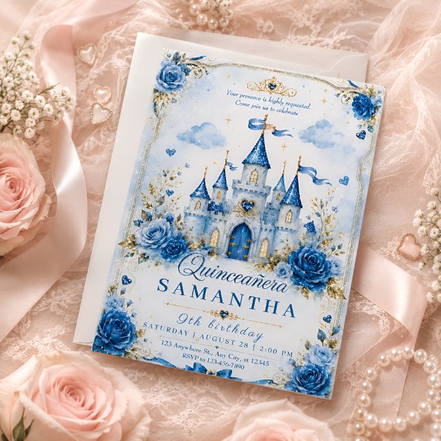 Invitación de Quinceañera Castillo de Princesa Azu (Subido por el creador)