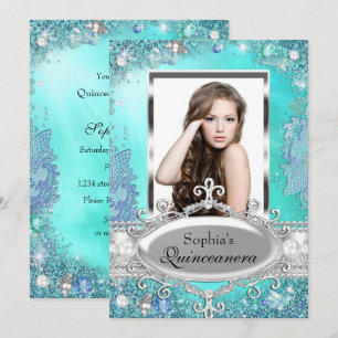 Invitación de Quinceañera con Foto de Joyas del Oc