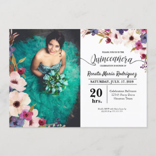 Invitación de Quinceanera con la imagen
