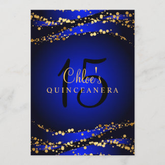 Invitación de Quinceañera con Polvo de Estrellas A