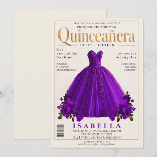 Invitación de Quinceañera con Portada de Revista E