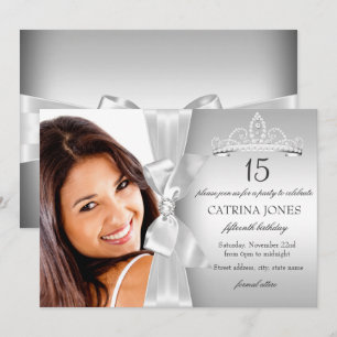 Invitación de Quinceañera de Arco de Diamante de P