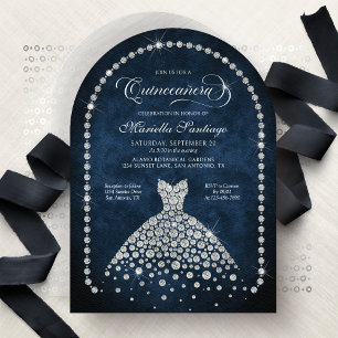Invitación de Quinceañera de Joyas de Diamante Ele
