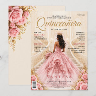 Invitación de Quinceañera de Portada de Revista El