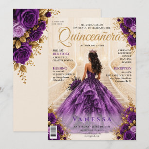 Invitación de Quinceañera de Portada de Revista El