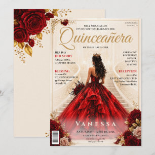 Invitación de Quinceañera de Portada de Revista El