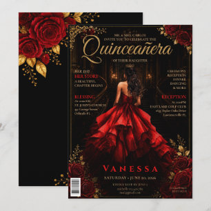 Invitación de Quinceañera de Portada de Revista El