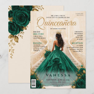 Invitación de Quinceañera de Portada de Revista El