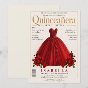 Invitación de Quinceañera de Portada de Revista El