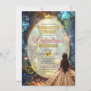 Invitación de Quinceañera del Bosque Encantado