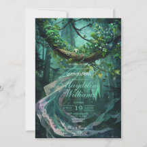 Invitación de Quinceañera del Bosque Encantado