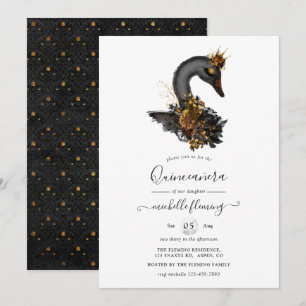 Invitación de Quinceañera del Cisne Negro