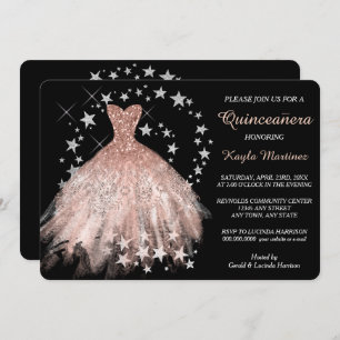 Invitación de Quinceanera del melocotón del