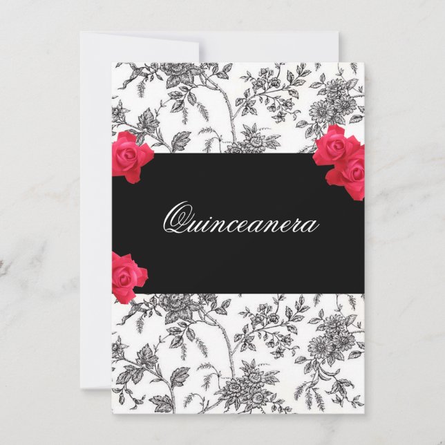 Invitación de Quinceañera / Dulces Quince (Anverso)