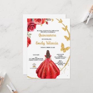 Invitación de quinceañera en español