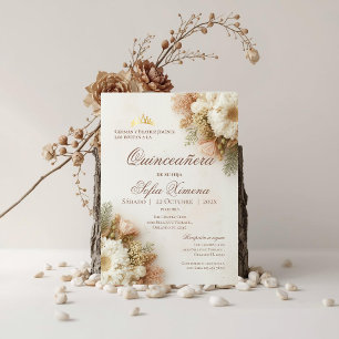 Invitación de Quinceañera en español Boho