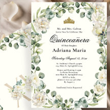 Invitación de Quinceañera Floral Elegante Flor de 