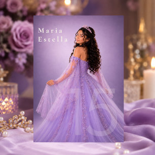 Invitación de Quinceañera Hada de Lavanda
