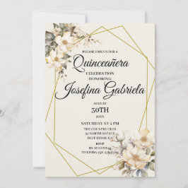 Invitación de Quinceañera Magnolias en flor