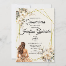 Invitación de Quinceañera Magnolias en flor