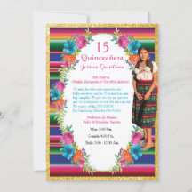 Invitación de Quinceañera Mexicana