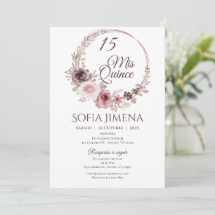 Invitación de Quincenera al Boho español