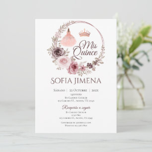 Invitación de Quincenera al Boho español